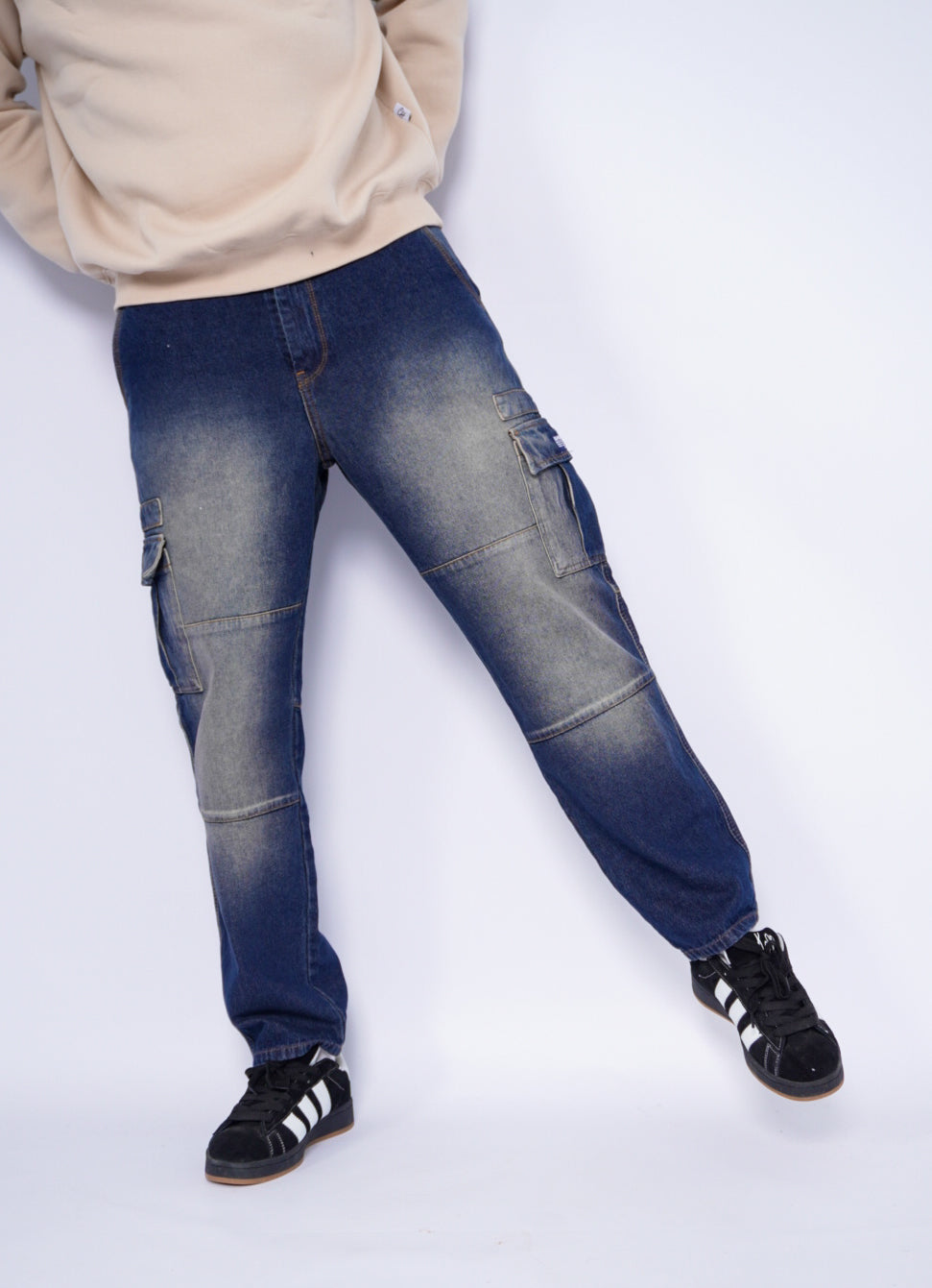 BAGGY CARGO  - DIRTY BLEU JEANS