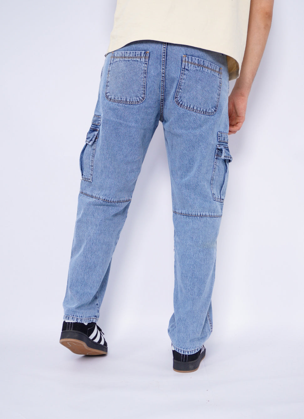 BAGGY CARGO  - 01 BLEU JEANS