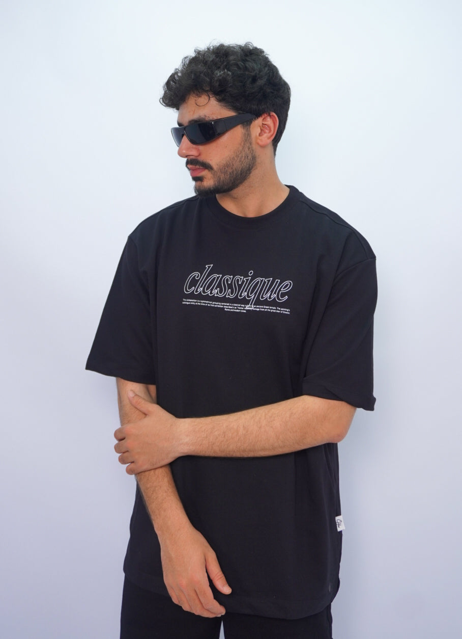 CLASSIQUE oversize t-shirt - BLACK