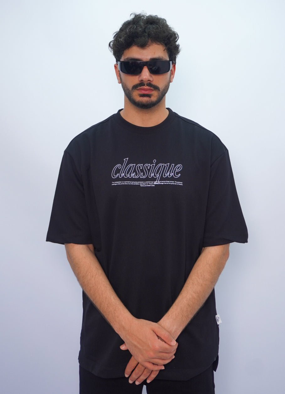 CLASSIQUE oversize t-shirt - BLACK
