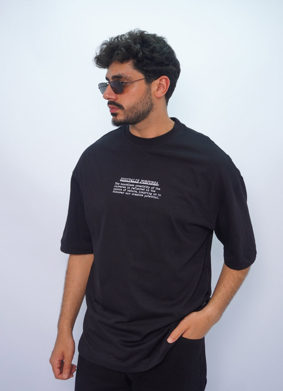 PURPUREA oversize t-shirt - BLACK