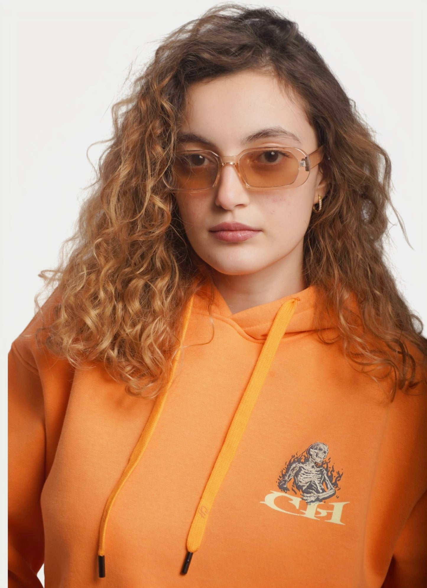 SOFT ORANGE HOODIE ' VAMOS FEUGO '