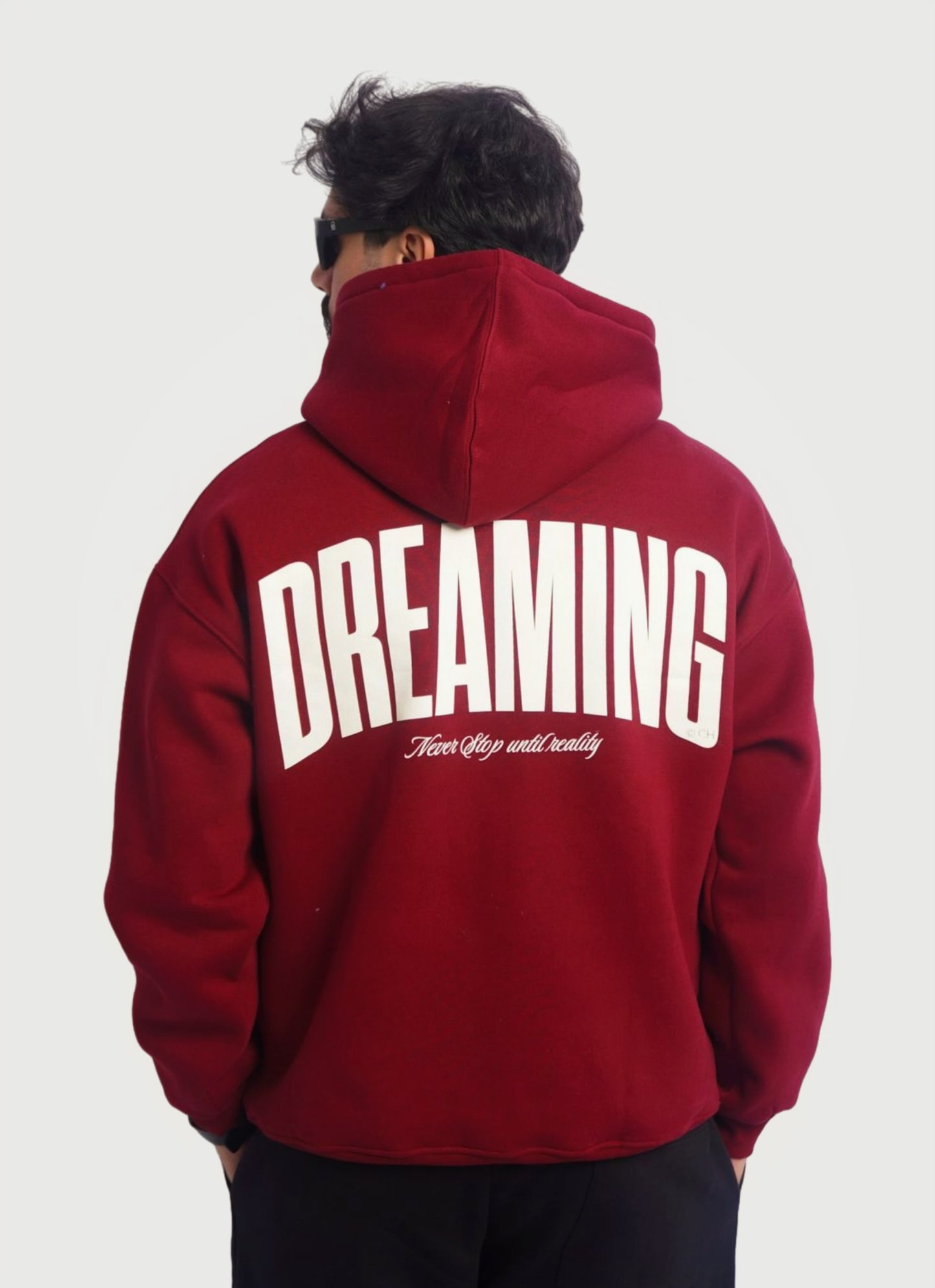 BURGUNDY HOODIE ' DREAMING '