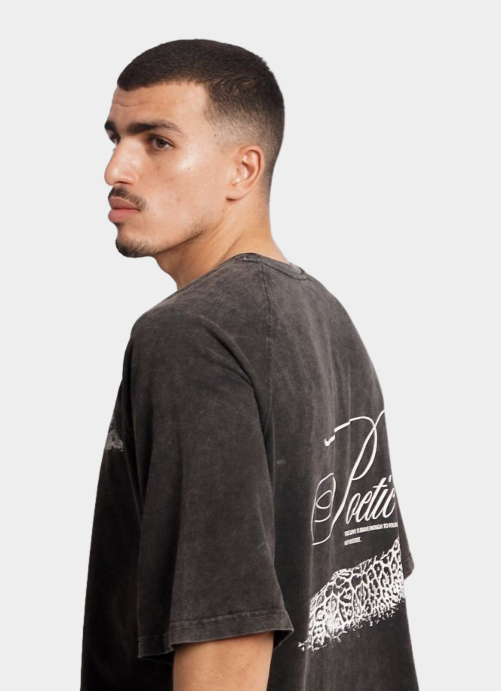 POETIC oversize t-shirt - WASHED BLACK