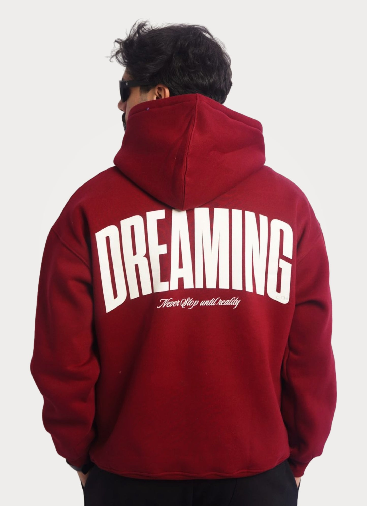 BURGUNDY HOODIE ' DREAMING '