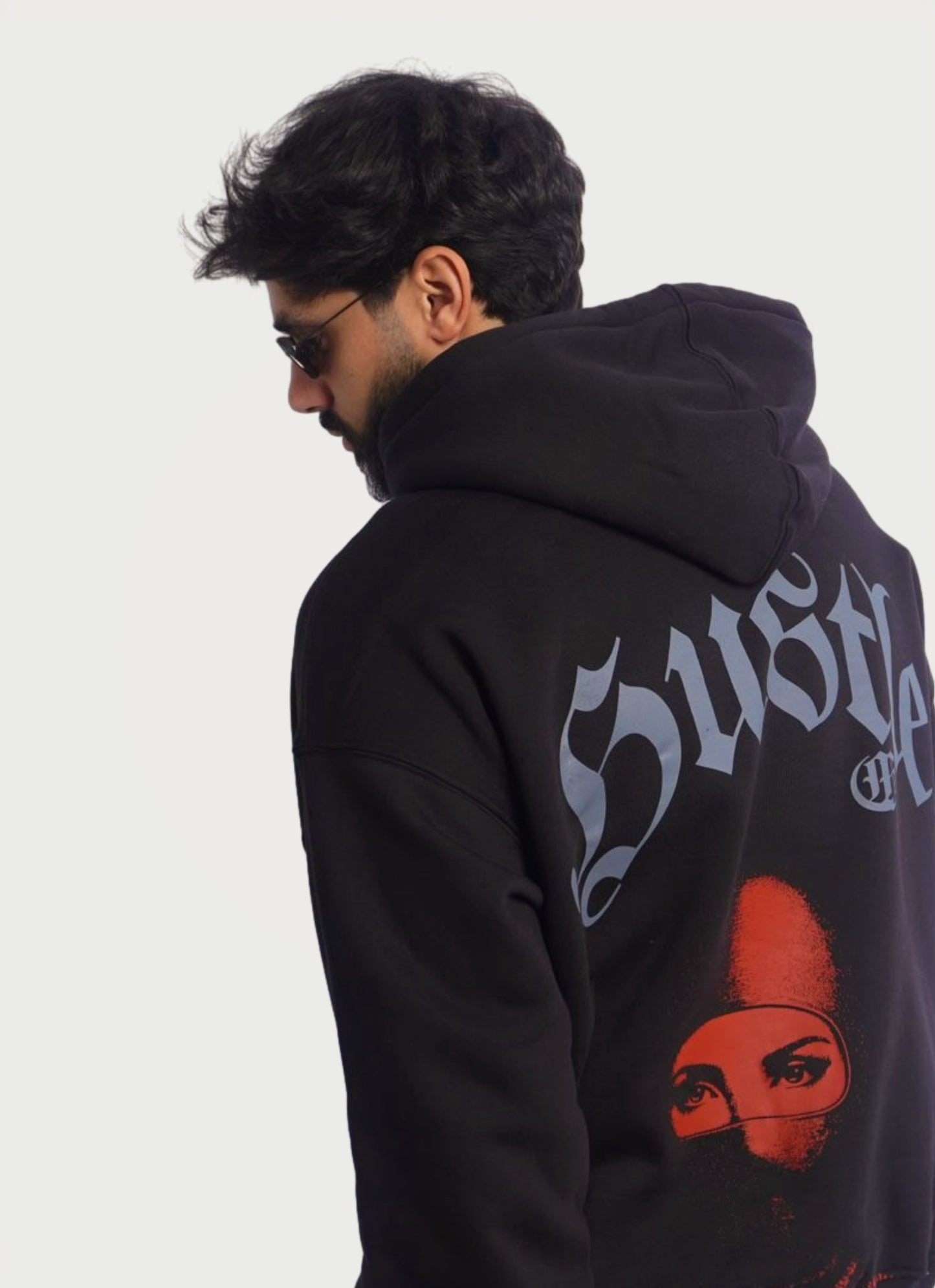 BLACK HOODIE ' HUSTLE '