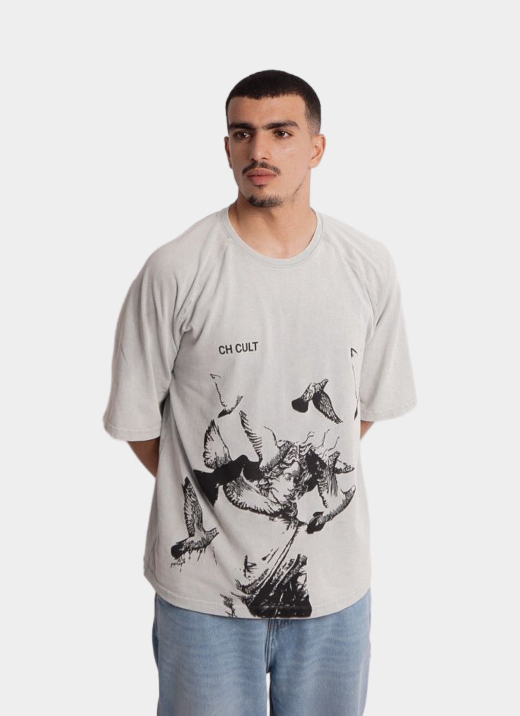 CH CULT oversize t-shirt - WASHED GREY