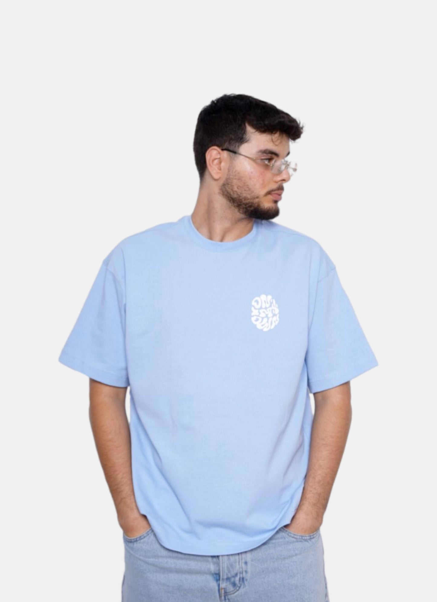 ON MY WAY oversize t-shirt - BLEU
