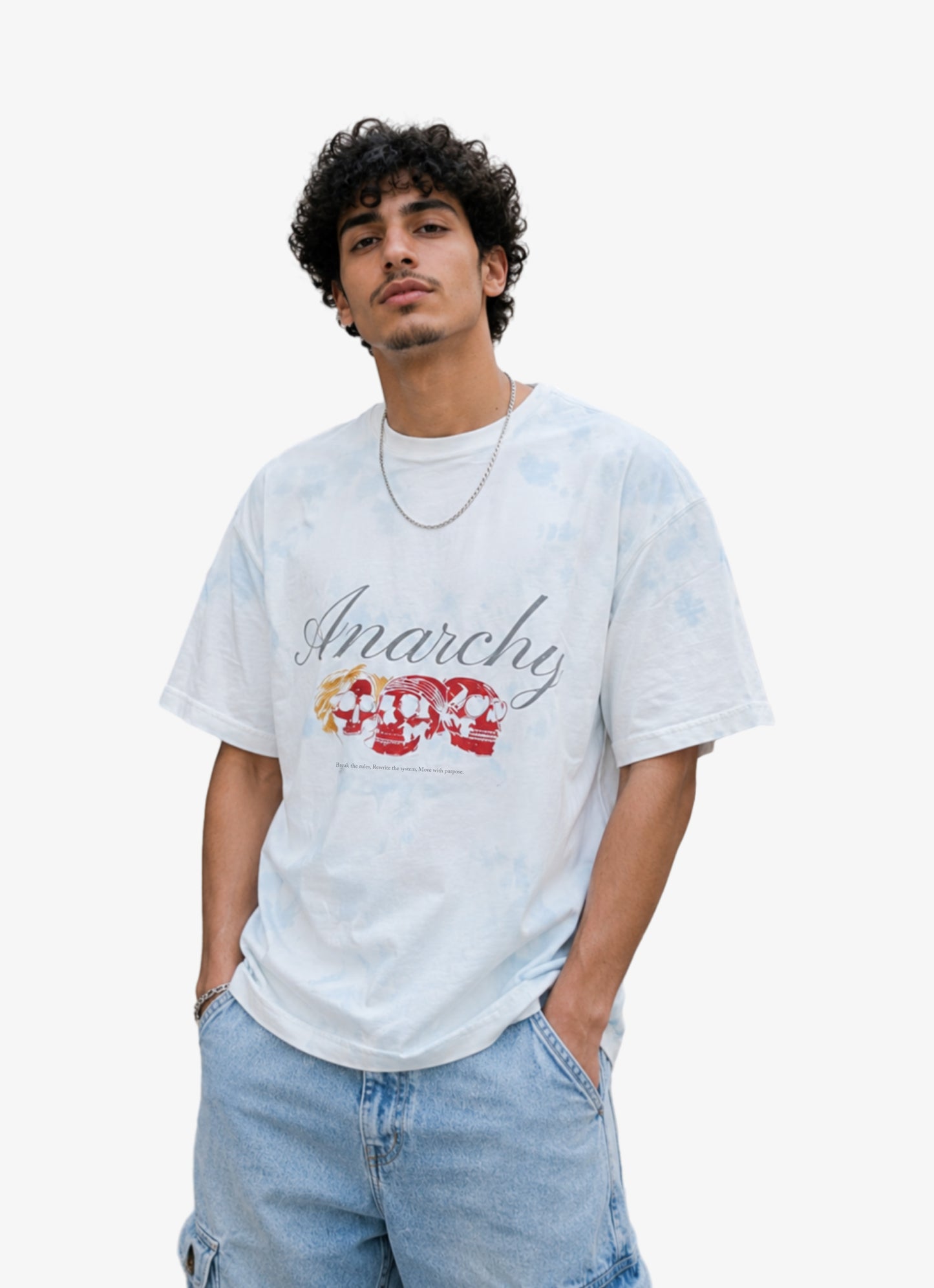 ANARCHY oversize t-shirt - WHITE
