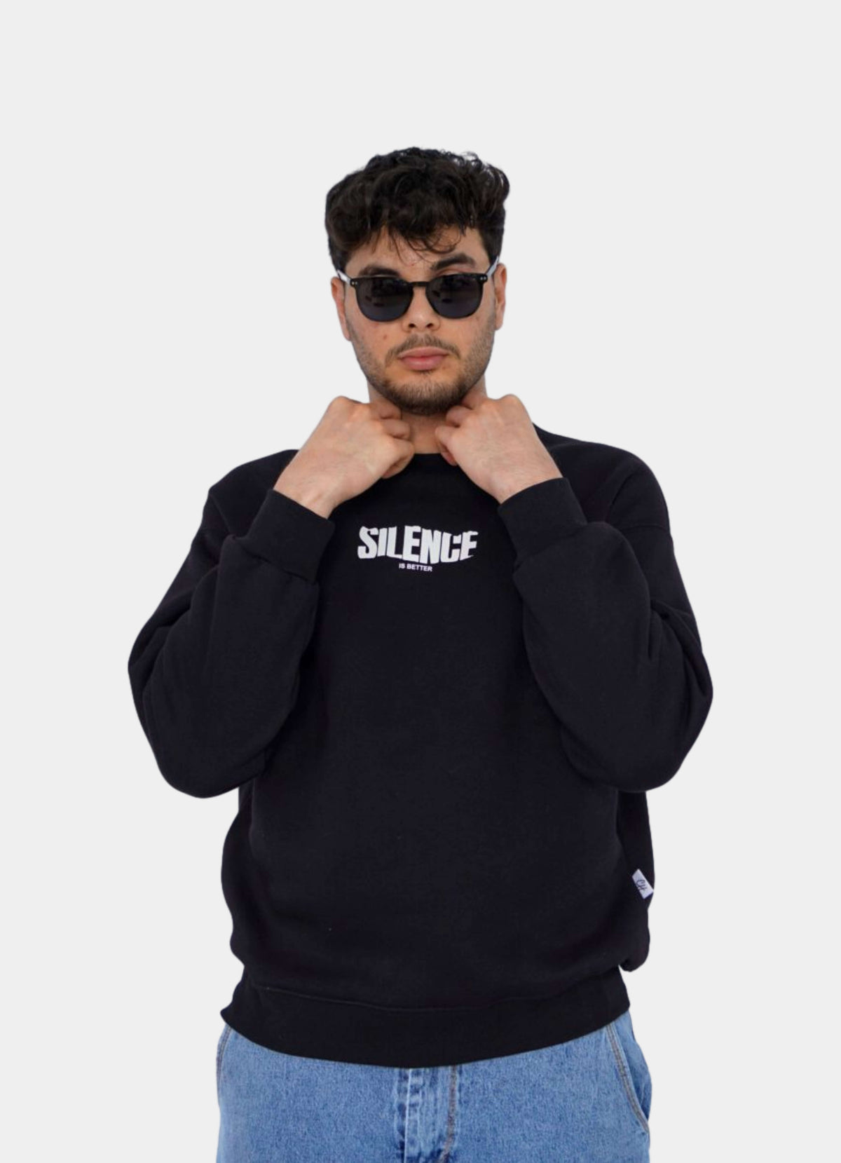 BLACK SWEAT SHIRT ' SILENCE '