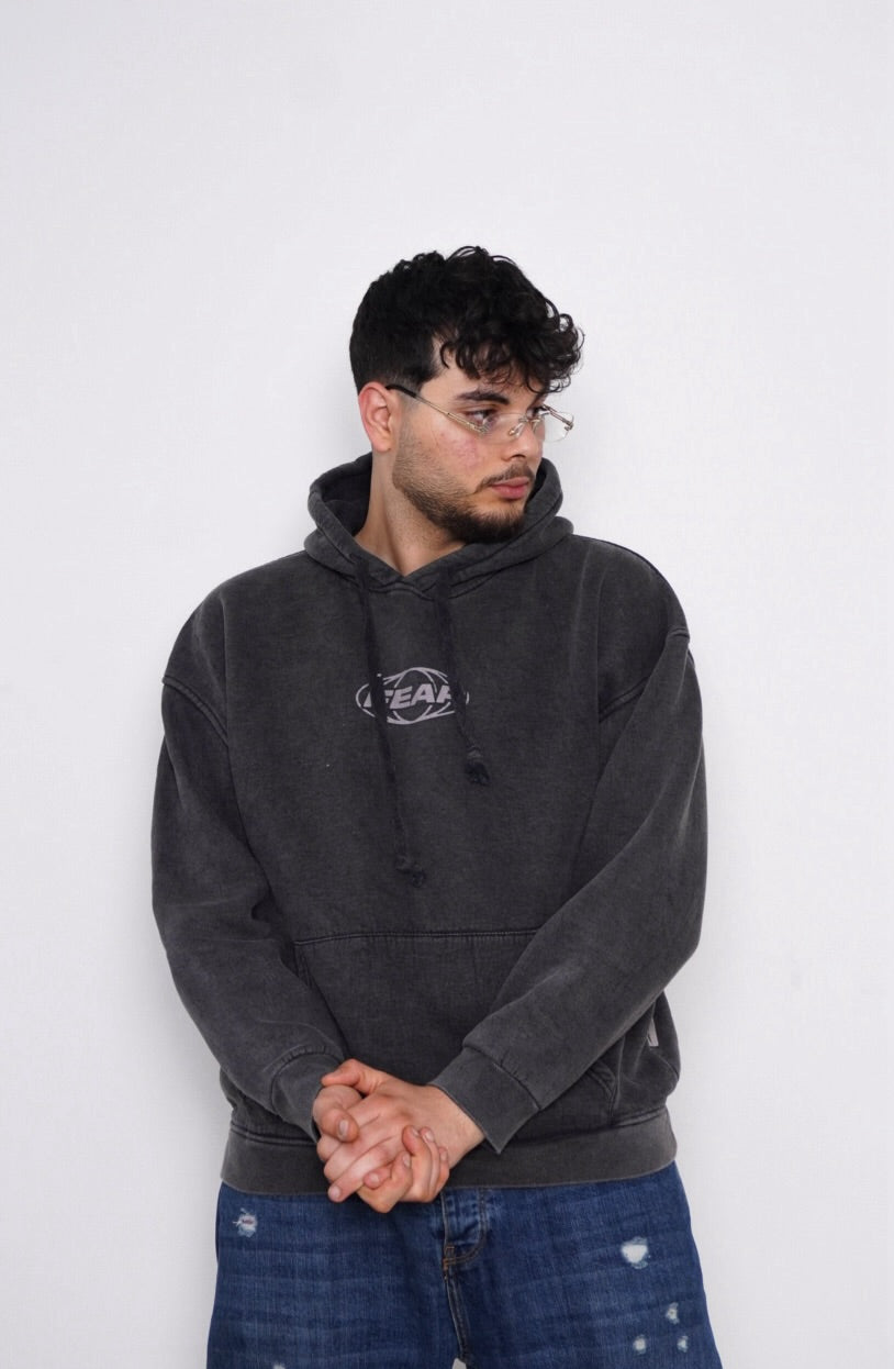 GREY HOODIE ' FEAR '