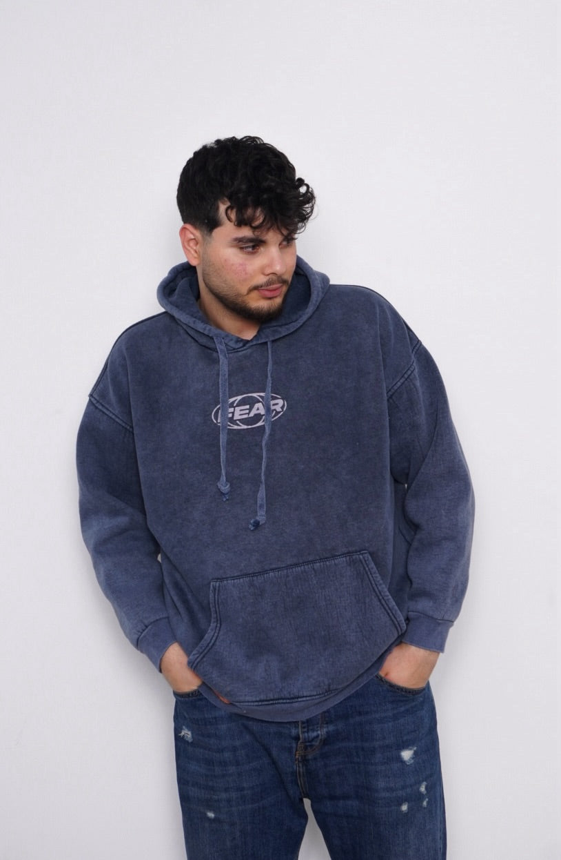 BLUE HOODIE ' FEAR '