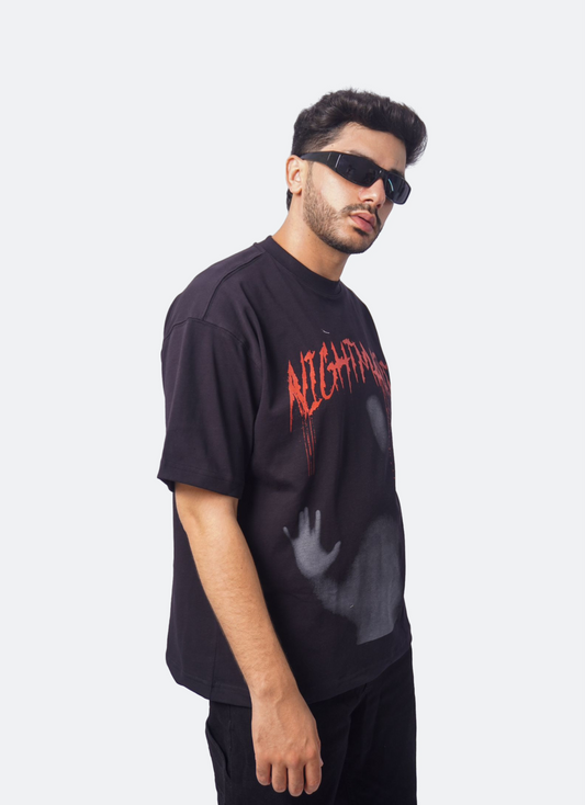 NIGHTMARE V2 oversize t-shirt - BLACK