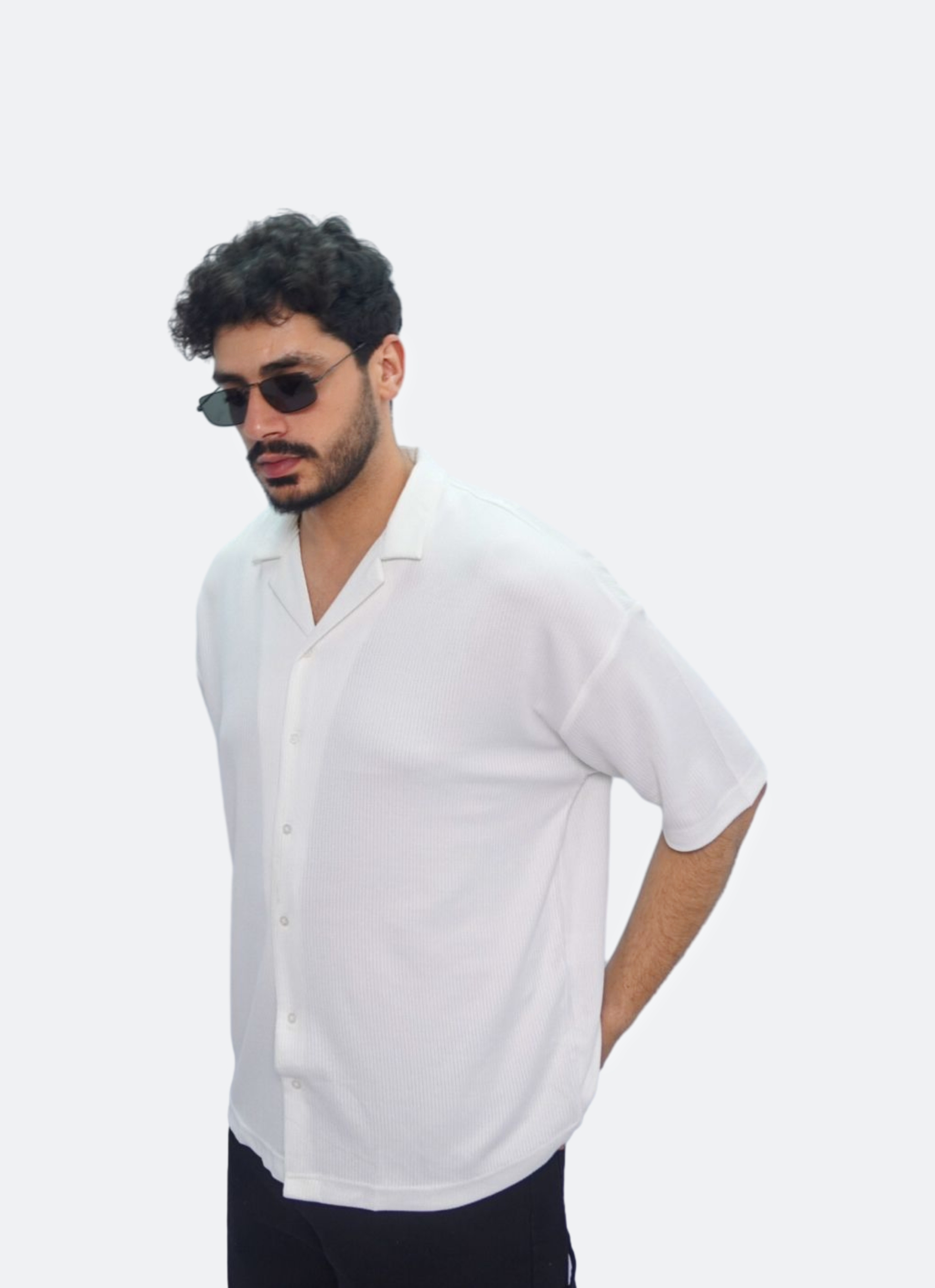 SIMPLE oversize shirt - WHITE