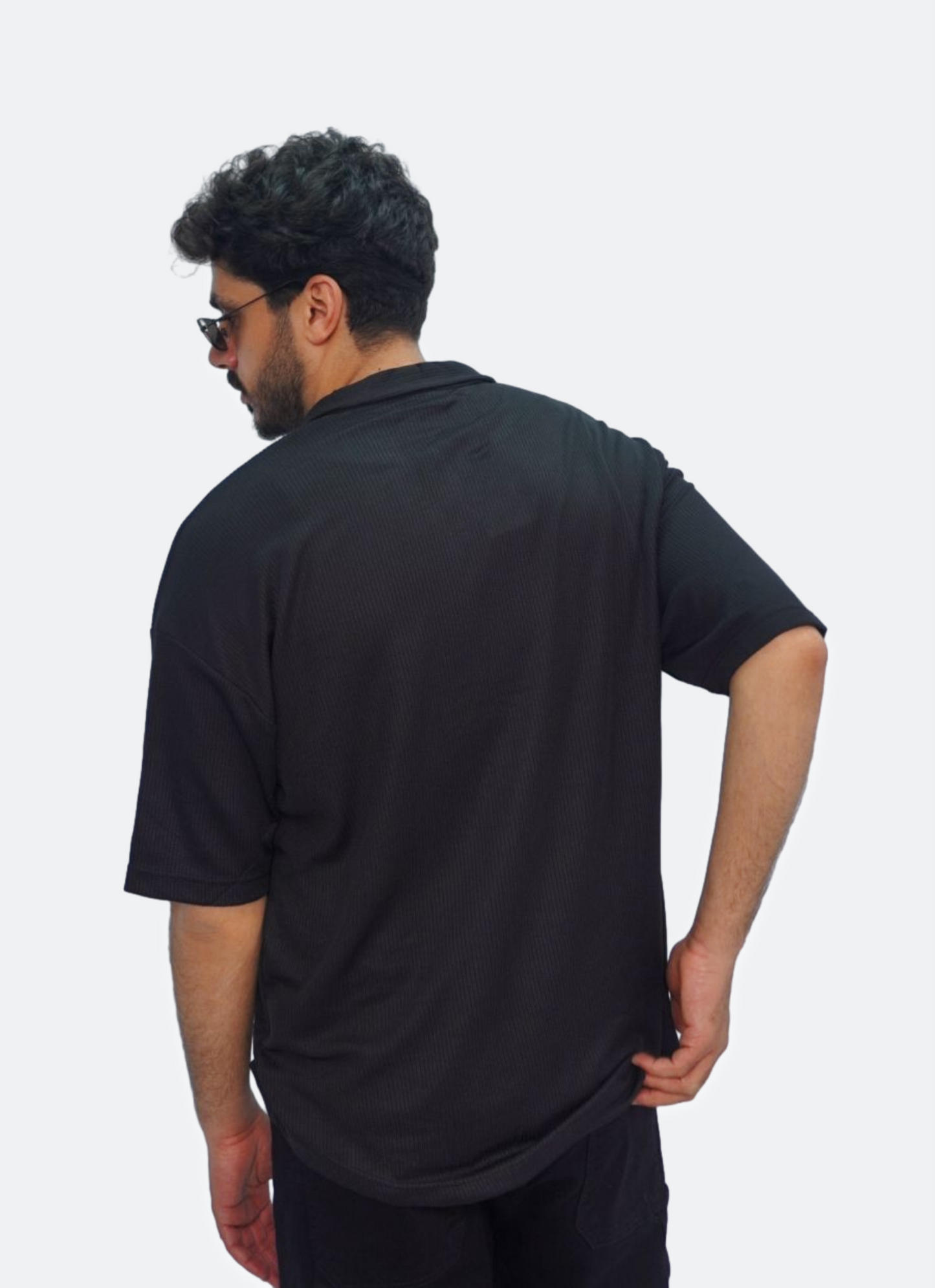 SIMPLE oversize shirt - BLACK