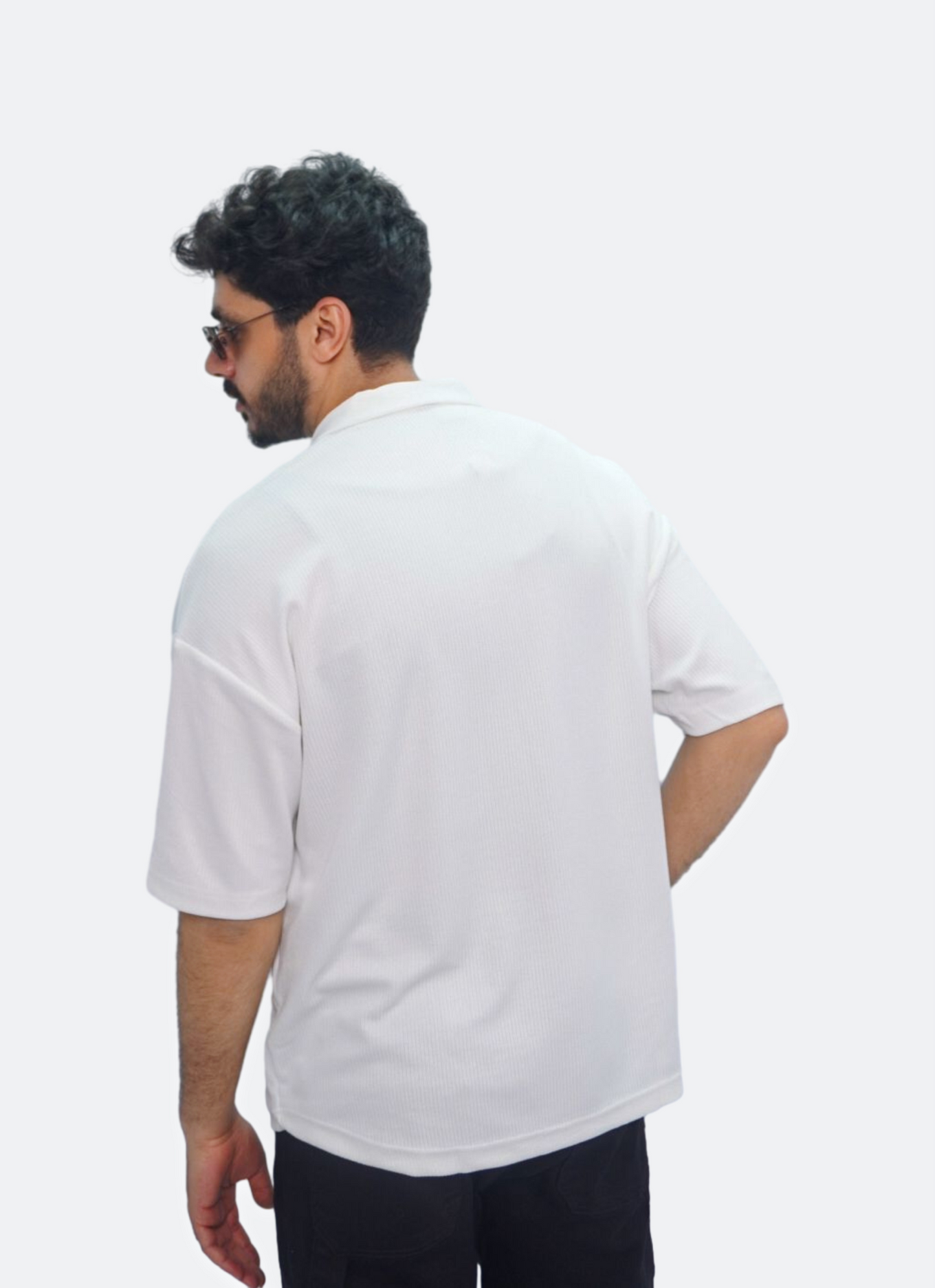 SIMPLE oversize shirt - WHITE