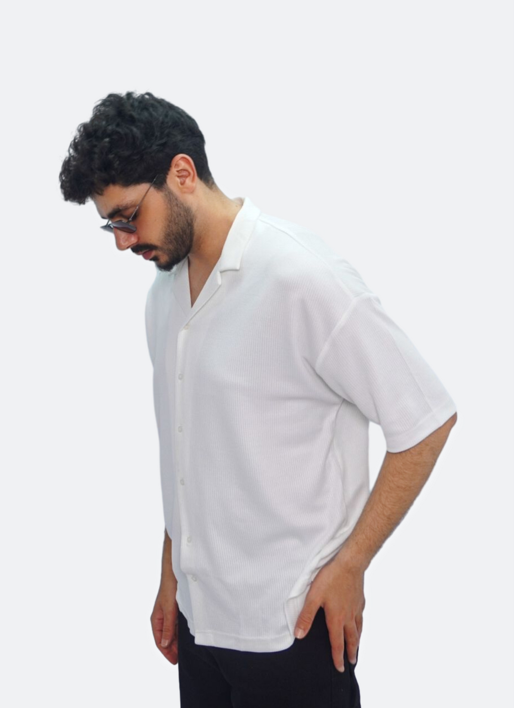 SIMPLE oversize shirt - WHITE