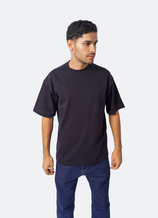 SIMPLE oversize t-shirt - BLACK