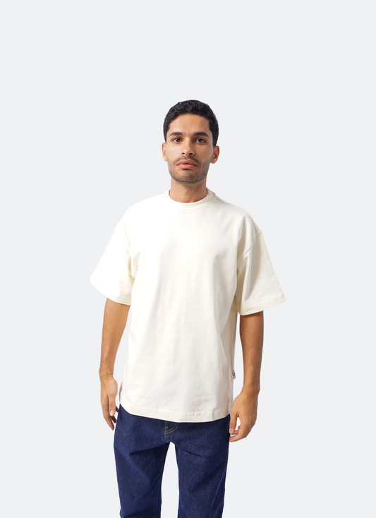 SIMPLE oversize t-shirt - SOFT BEIGE