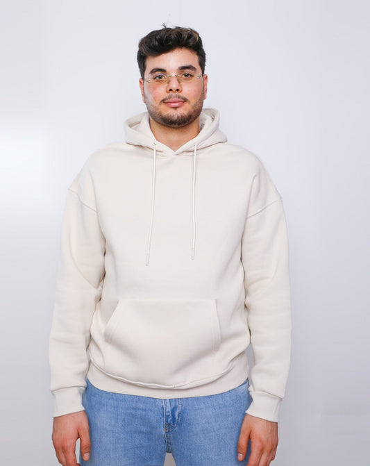 simple beige hoodie