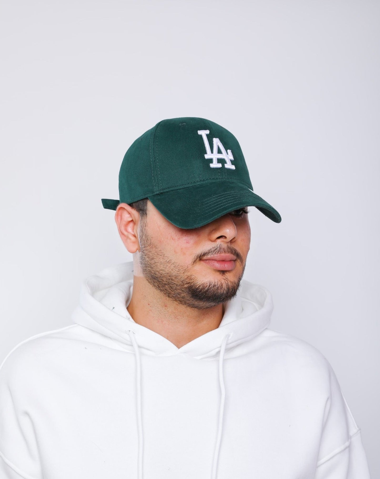 LA GREEN & WHITE CAP