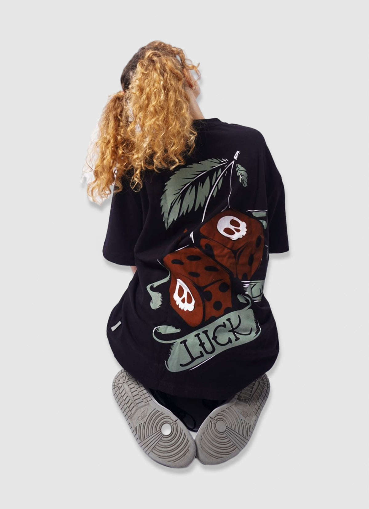 LUCK oversize t-shirt - BLACK