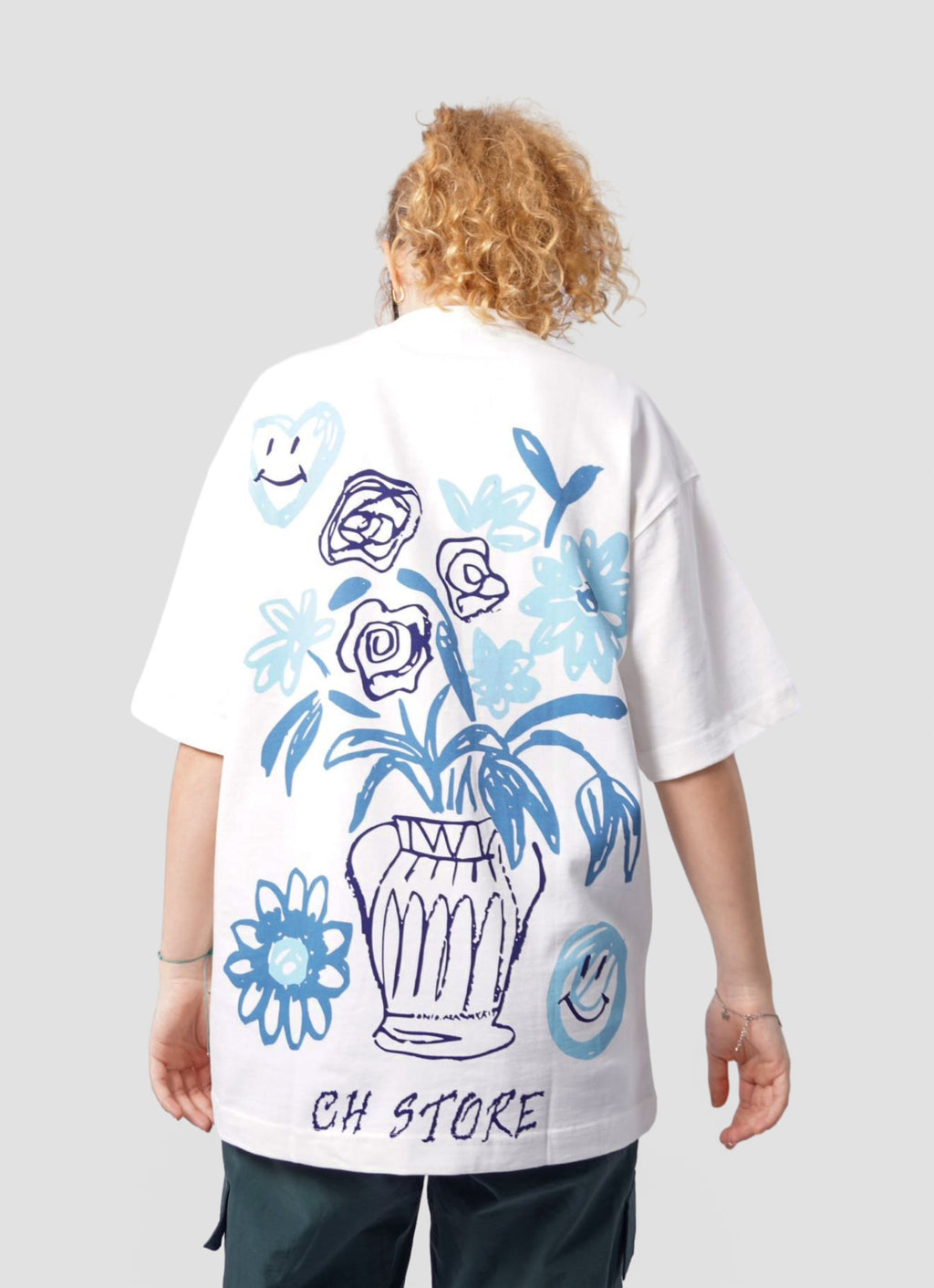 CH STORE oversize t-shirt - WHITE