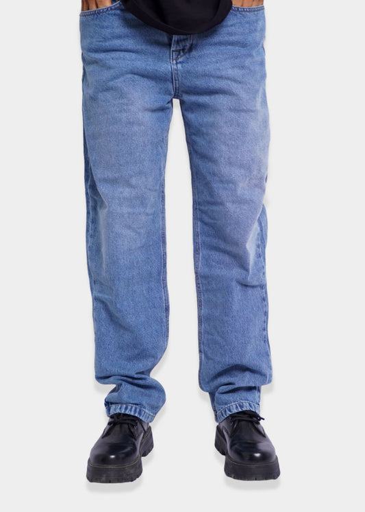 SIMPLE  BAGGY  JEANS   - MEDIUM BLEU