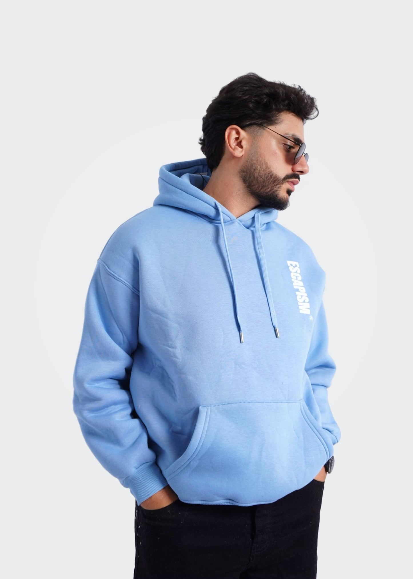 BLEU HOODIE ' ESCAPISM '