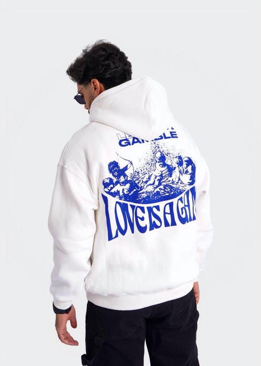 WHITE HOODIE ' LOVE IS A GAME '