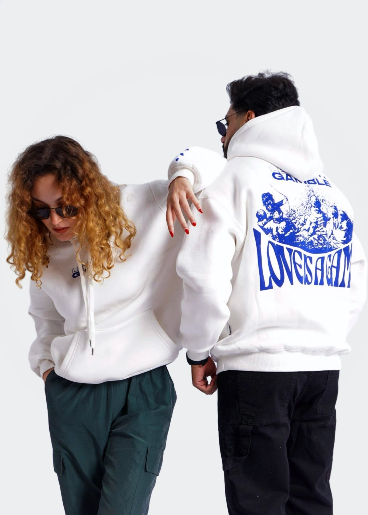 WHITE HOODIE ' LOVE IS A GAME '