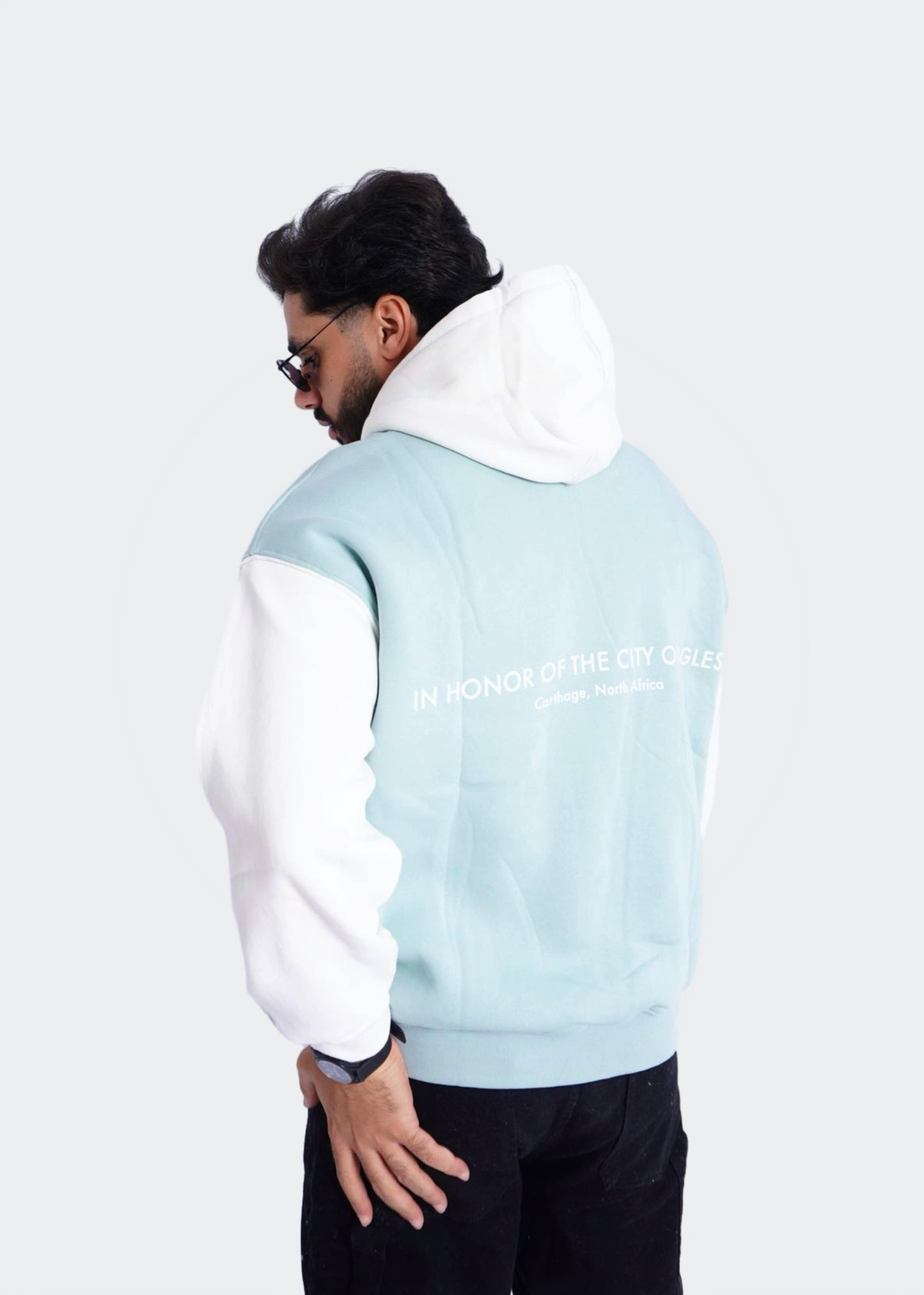 WHITE & GREENWATER HOODIE ' CITY OF EAGLES '