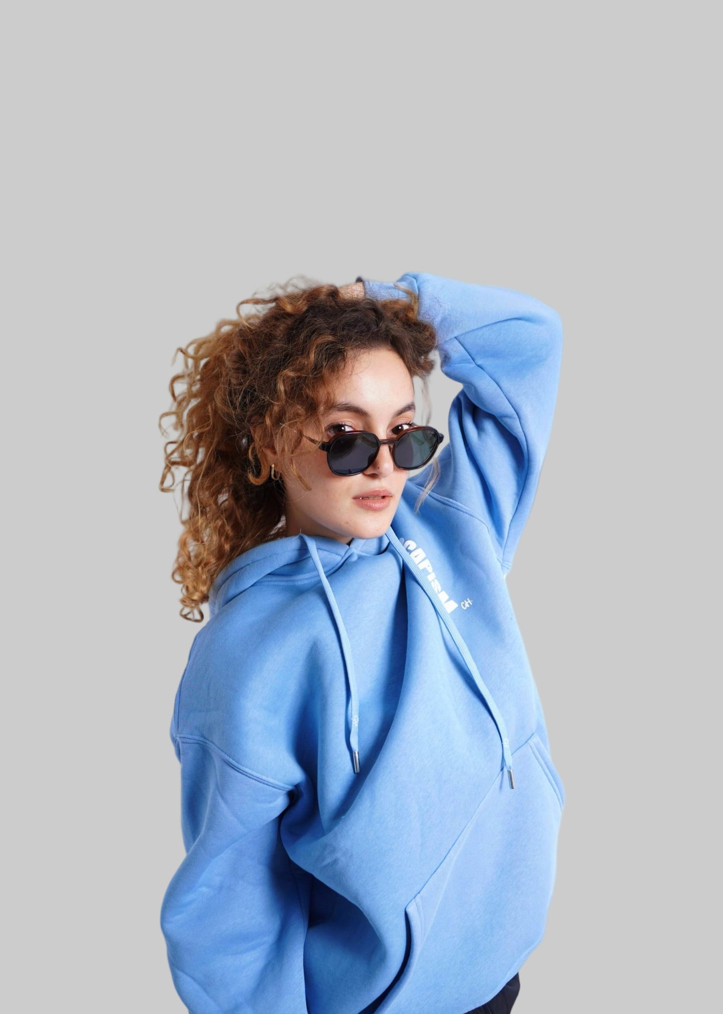 BLEU HOODIE ' ESCAPISM '