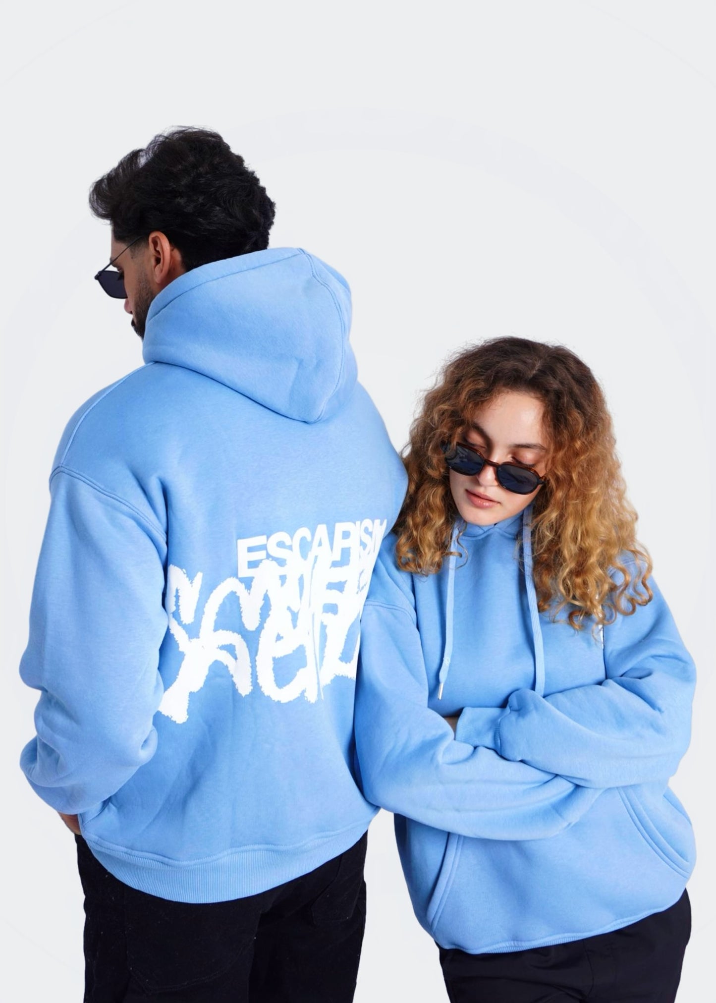 BLEU HOODIE ' ESCAPISM '