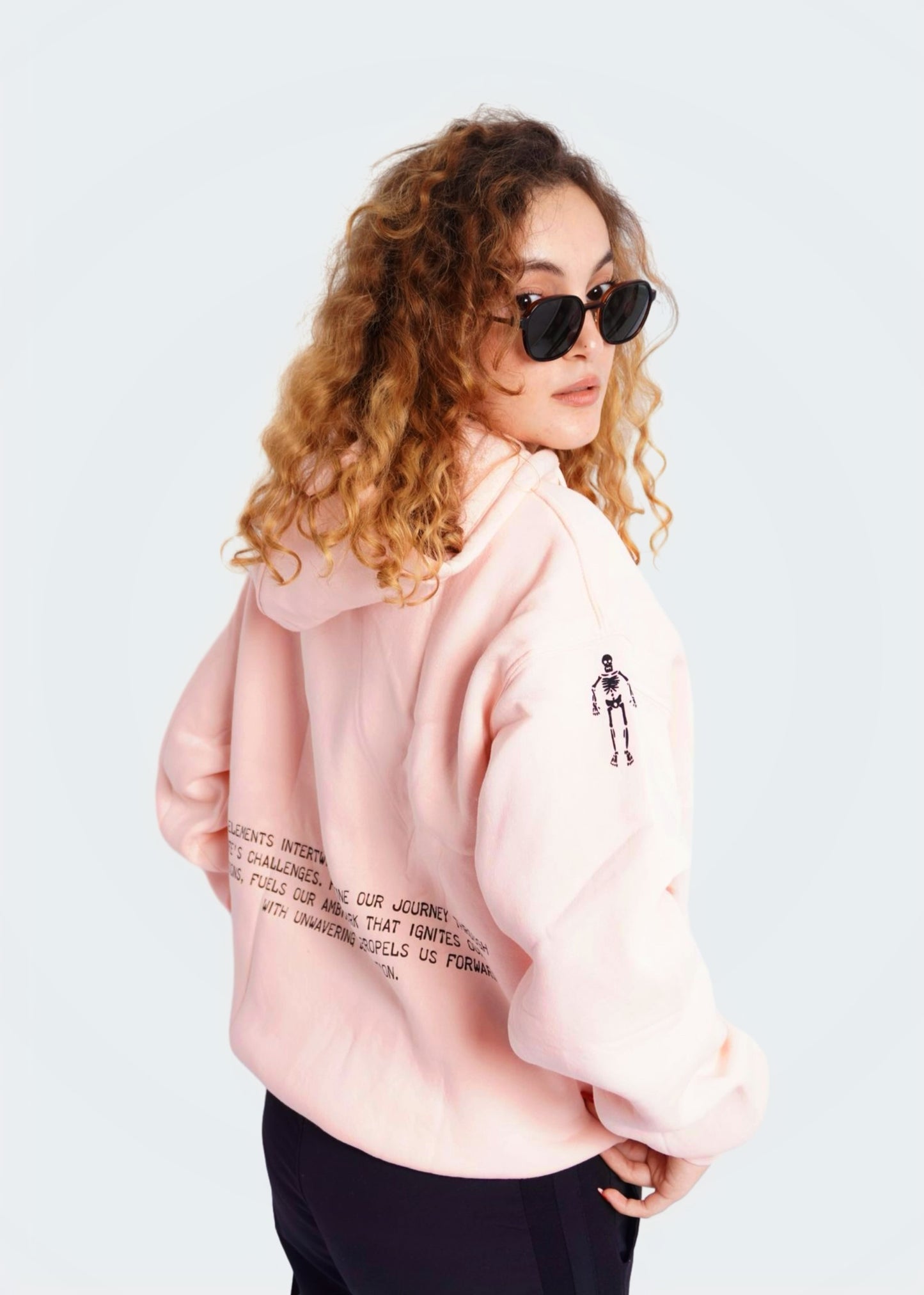 PINK HOODIE ' FIRE & BACKBONE  '