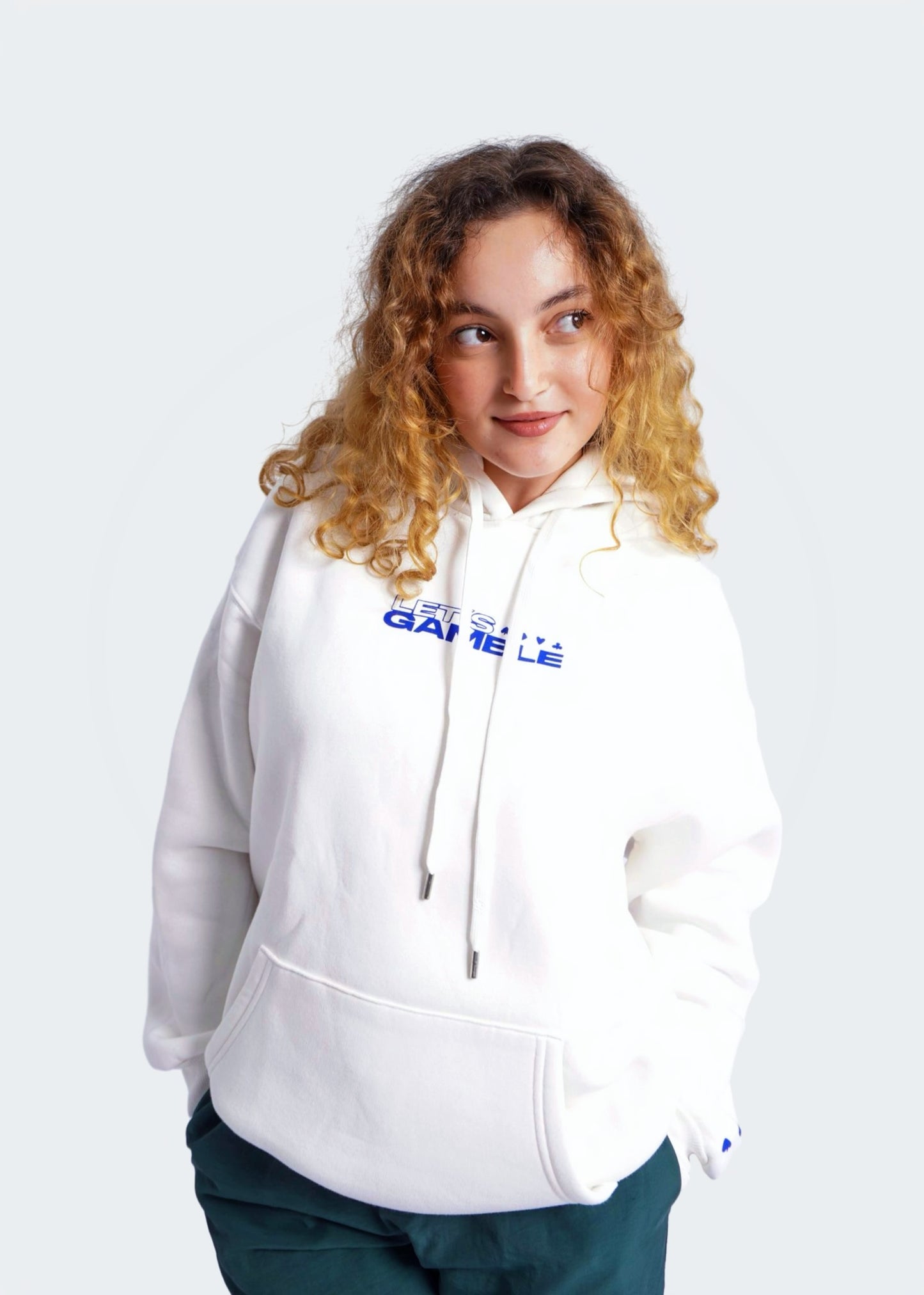 WHITE HOODIE ' LOVE IS A GAME '