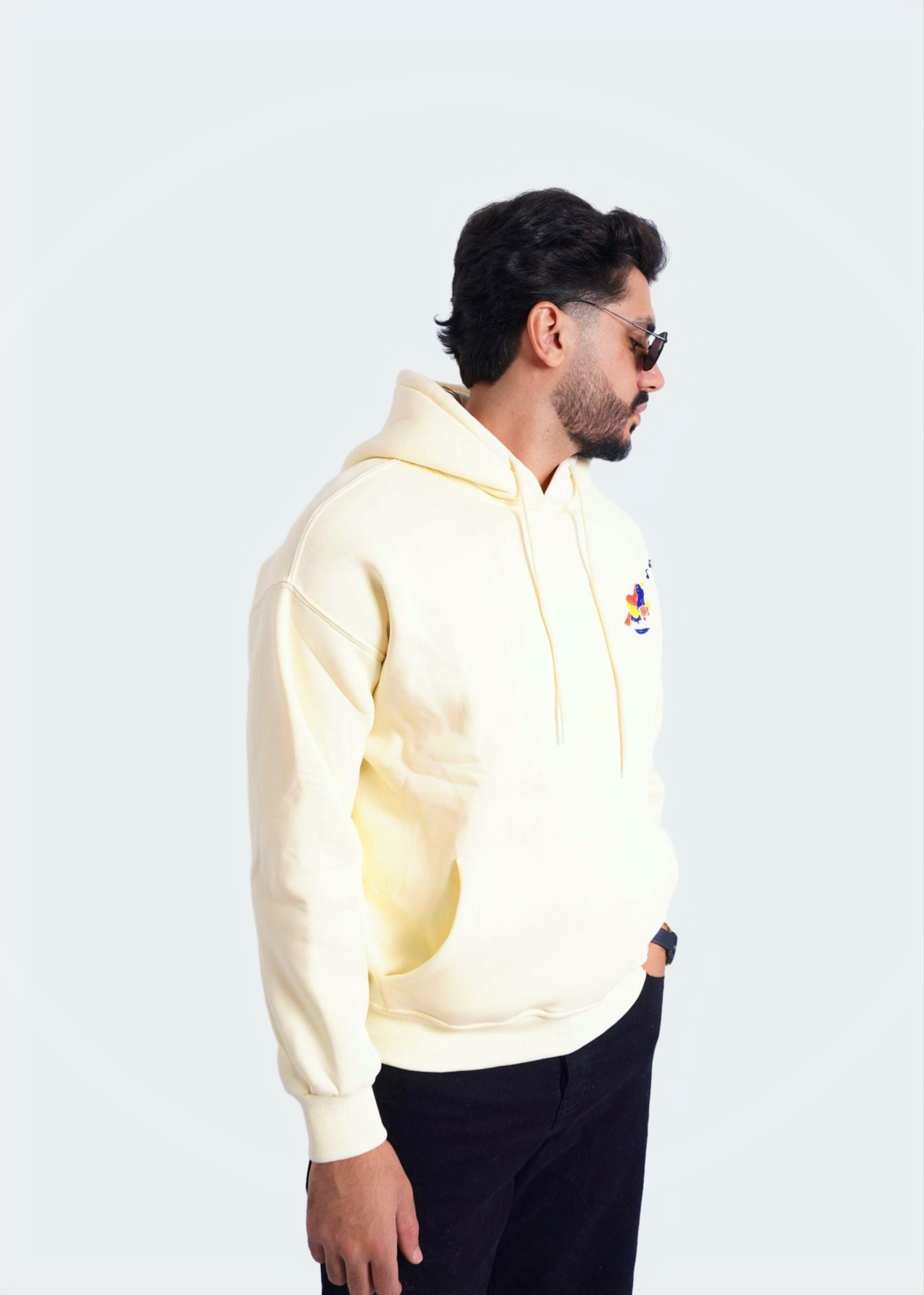 SOFT YELLOW HOODIE ' MONCKINGBIRD '