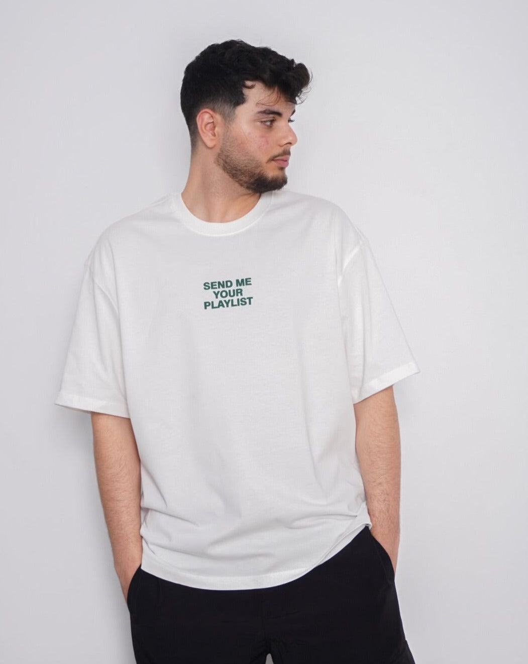 playlist Oversize Basic T-Shirt - white