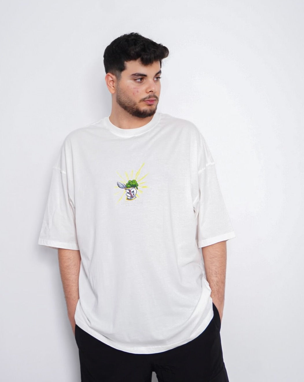 DUCK Oversize Basic T-Shirt - white