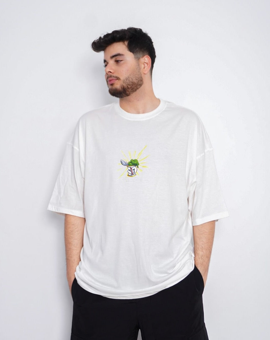 DUCK Oversize Basic T-Shirt - white