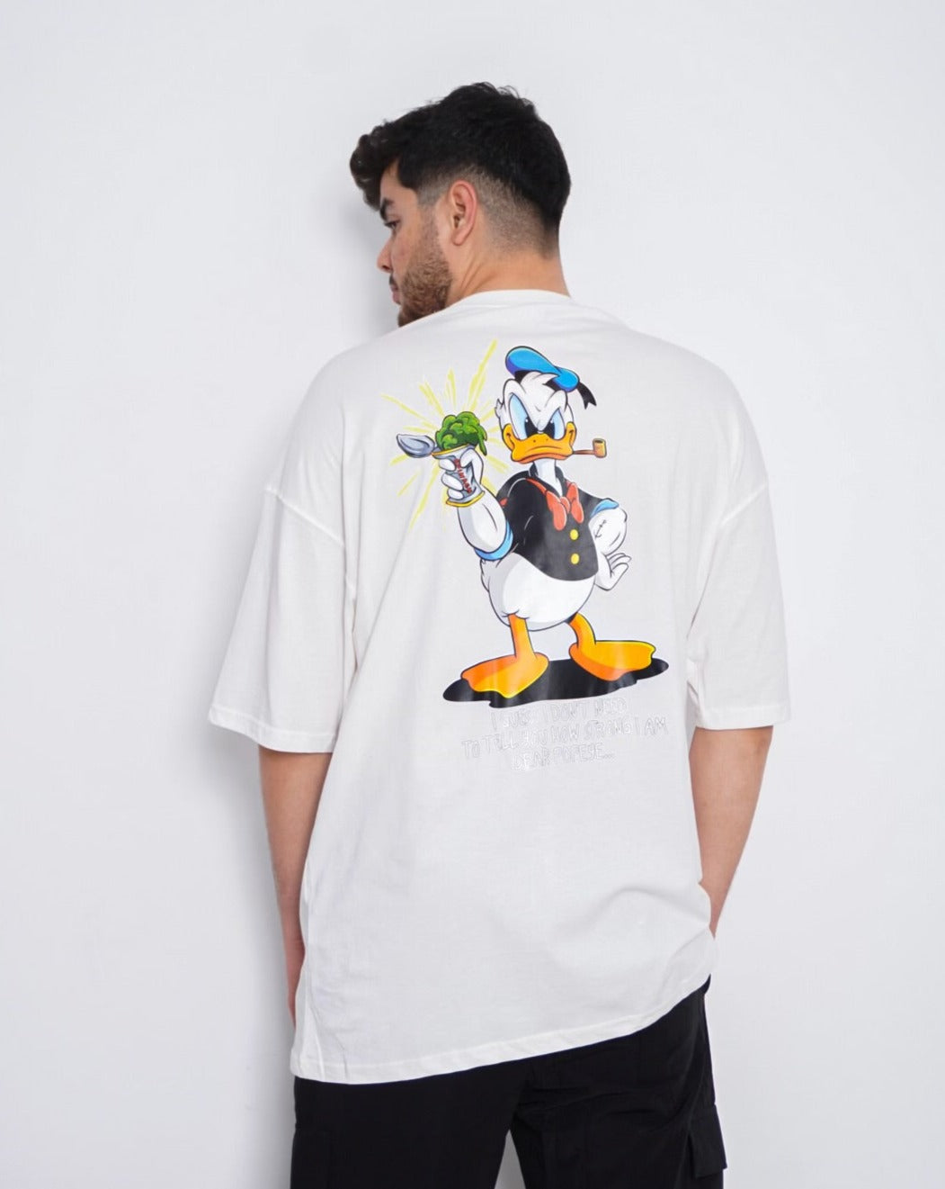 DUCK Oversize Basic T-Shirt - white